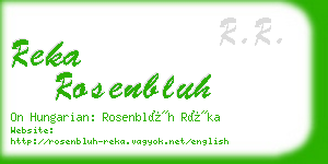reka rosenbluh business card